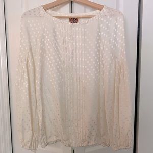 Tory Burch Blouse Size 0, Cream